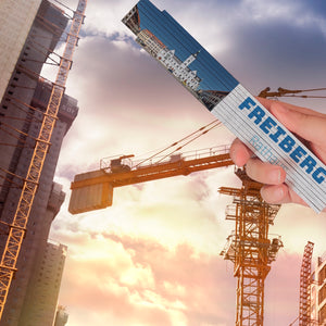 streetline Freiberg Rathaus Meterstab aus Holz