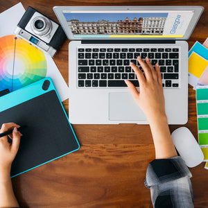 streetline Glasgow St Vincent Place Panorama Souvenir Magnet