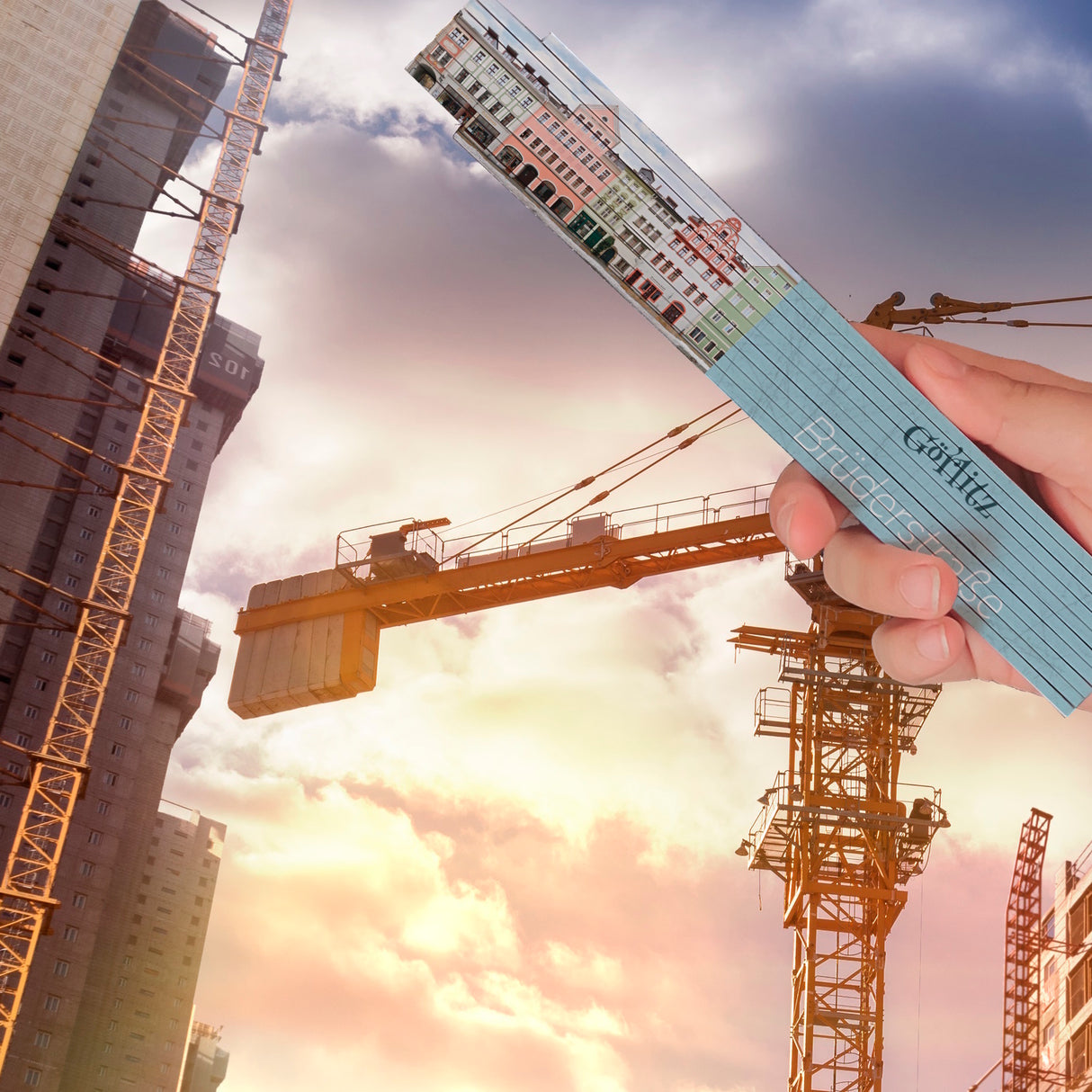 streetline Görlitz Brüderstraße Meterstab aus Holz