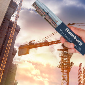 streetline Hamburg Fischauktionshalle Meterstab aus Holz