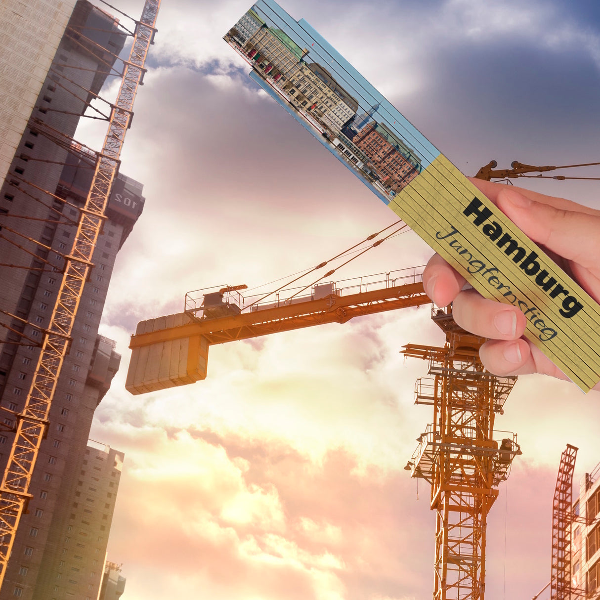 streetline Hamburg Jungfernstieg Meterstab aus Holz