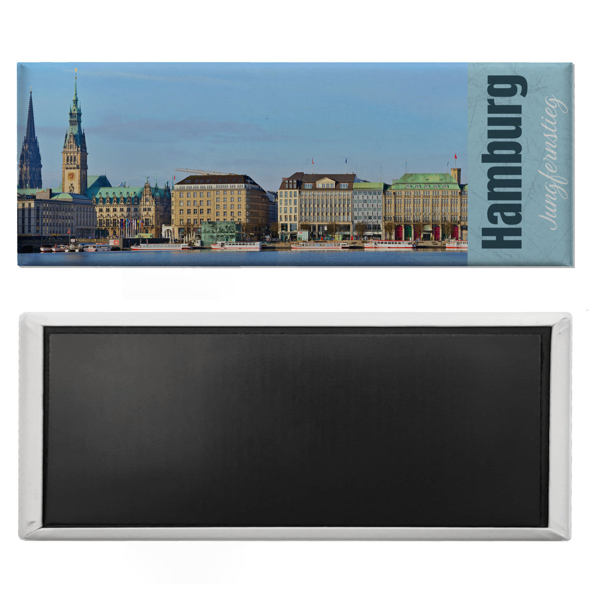 streetline Hamburg Jungfernstieg Panorama Souvenir Magnet
