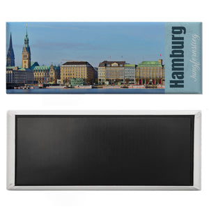 streetline Hamburg Jungfernstieg Panorama Souvenir Magnet