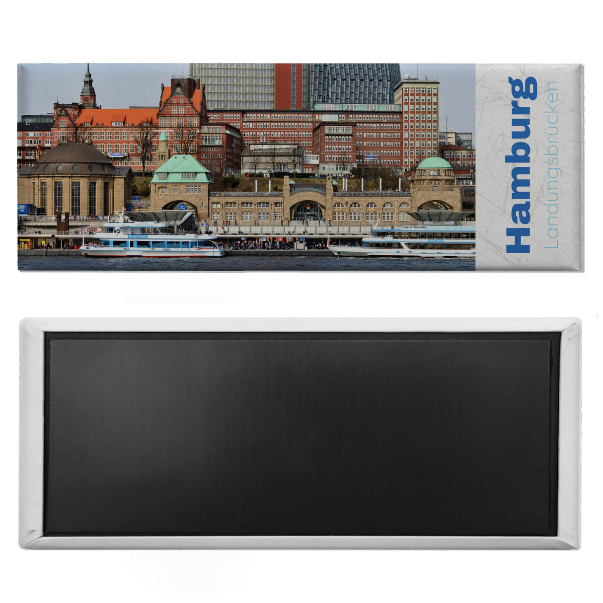 streetline Hamburg Landungsbrücken Panorama Souvenir Magnet