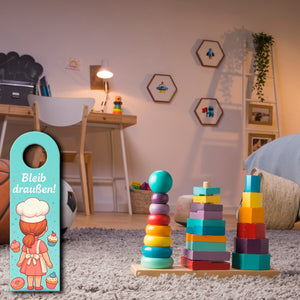 Cartoon Cupcakes Bleib draußen! Komm rein! Türhänger