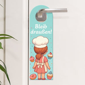 Cartoon Cupcakes Bleib draußen! Komm rein! Türhänger
