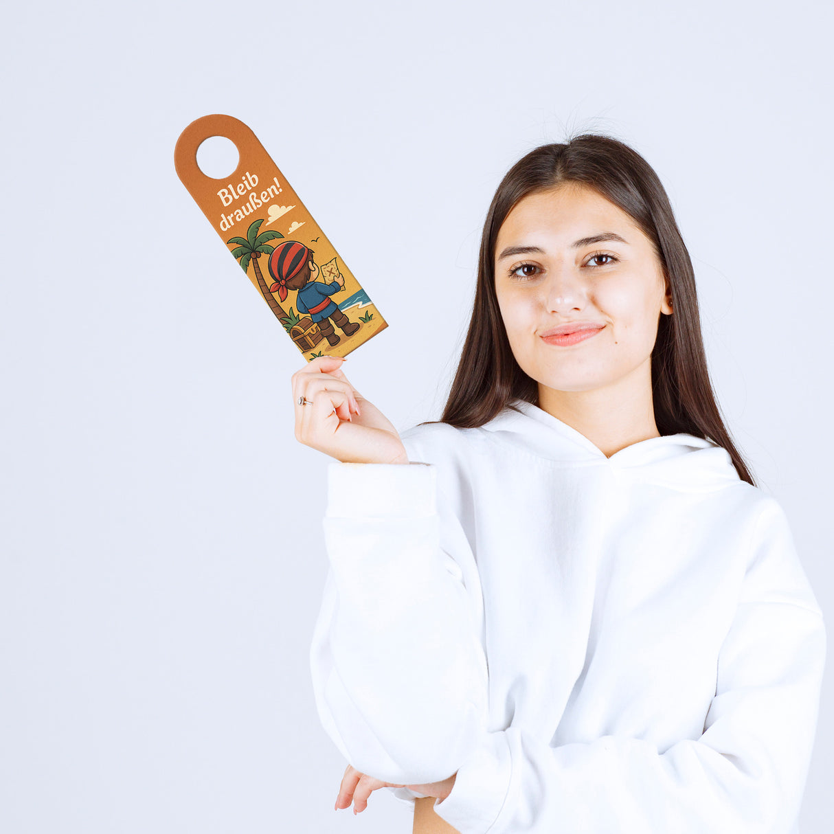 Piratenjunge Schatzkarte Bleib draußen! Komm rein! Türhänger