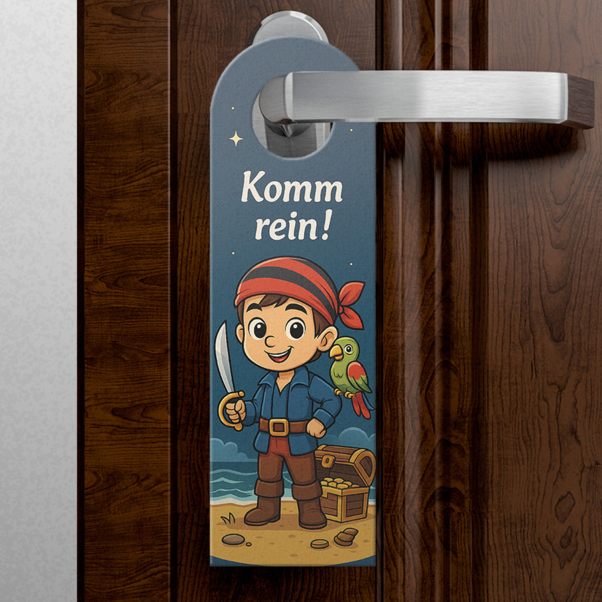 Piratenjunge Schatzkarte Bleib draußen! Komm rein! Türhänger