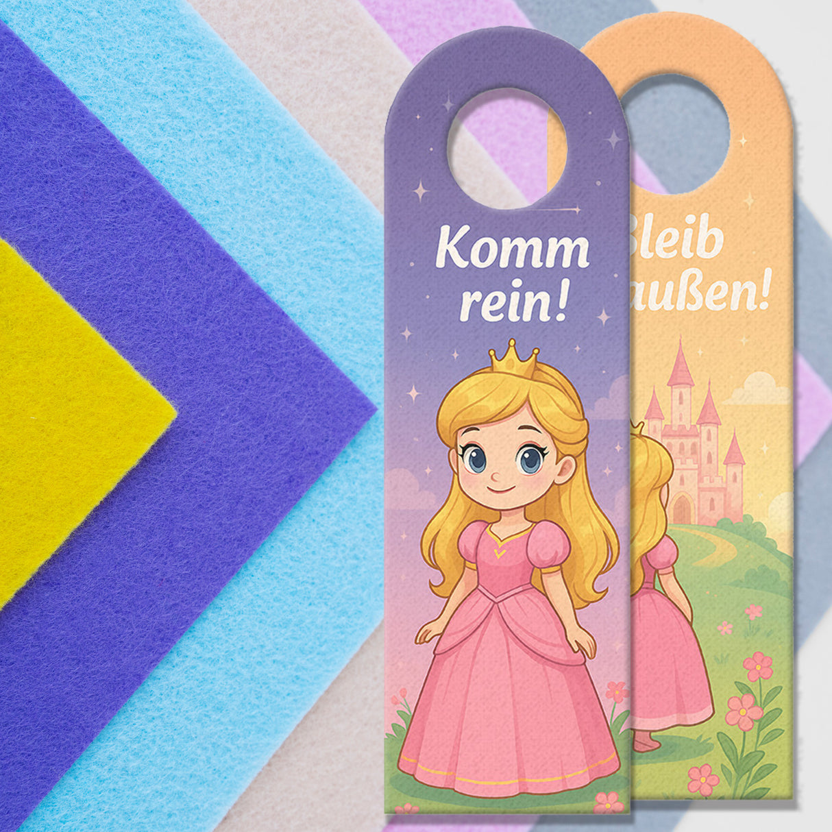 Prinzessin Schloss Bleib draußen! Komm rein! Türhänger