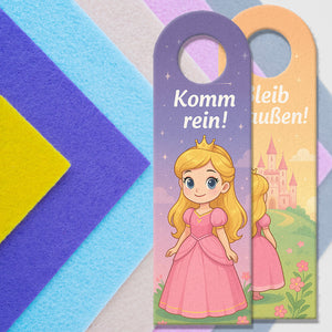 Prinzessin Schloss Bleib draußen! Komm rein! Türhänger