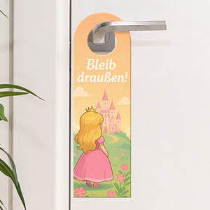 Prinzessin Schloss Bleib draußen! Komm rein! Türhänger