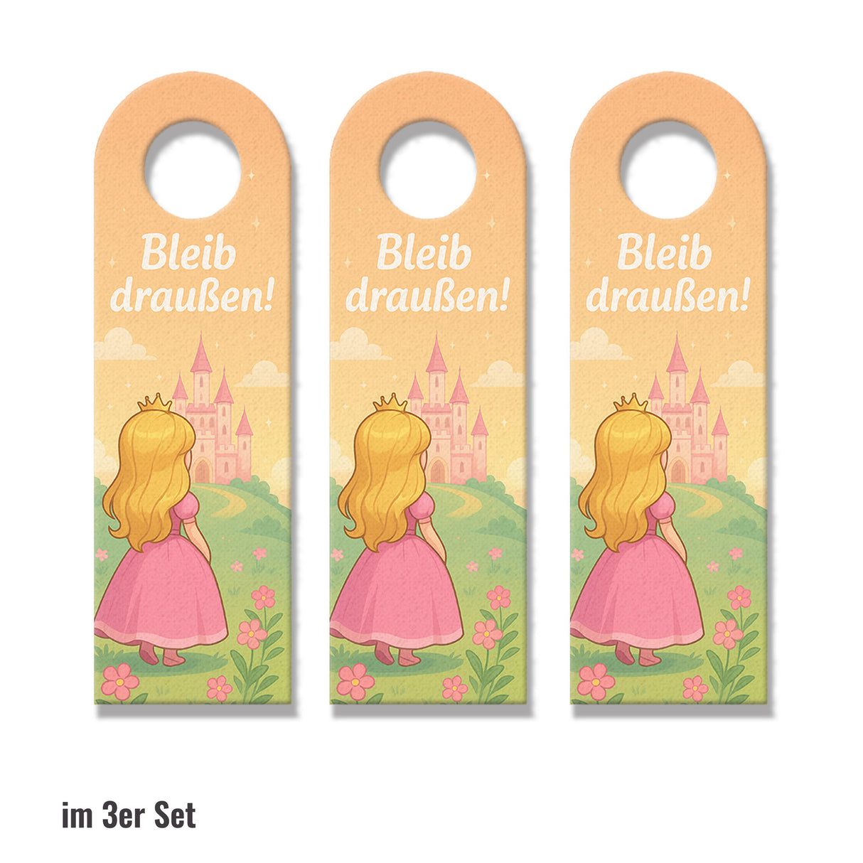 Prinzessin Schloss Bleib draußen! Komm rein! Türhänger