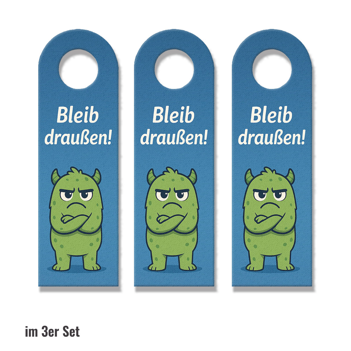 Niedliche Monster Bleib draußen! Komm rein! Türhänger Kinder