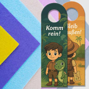 Abenteuer Entdecker Vulkan Dinosaurier Bleib draußen! Komm rein! Türhänger