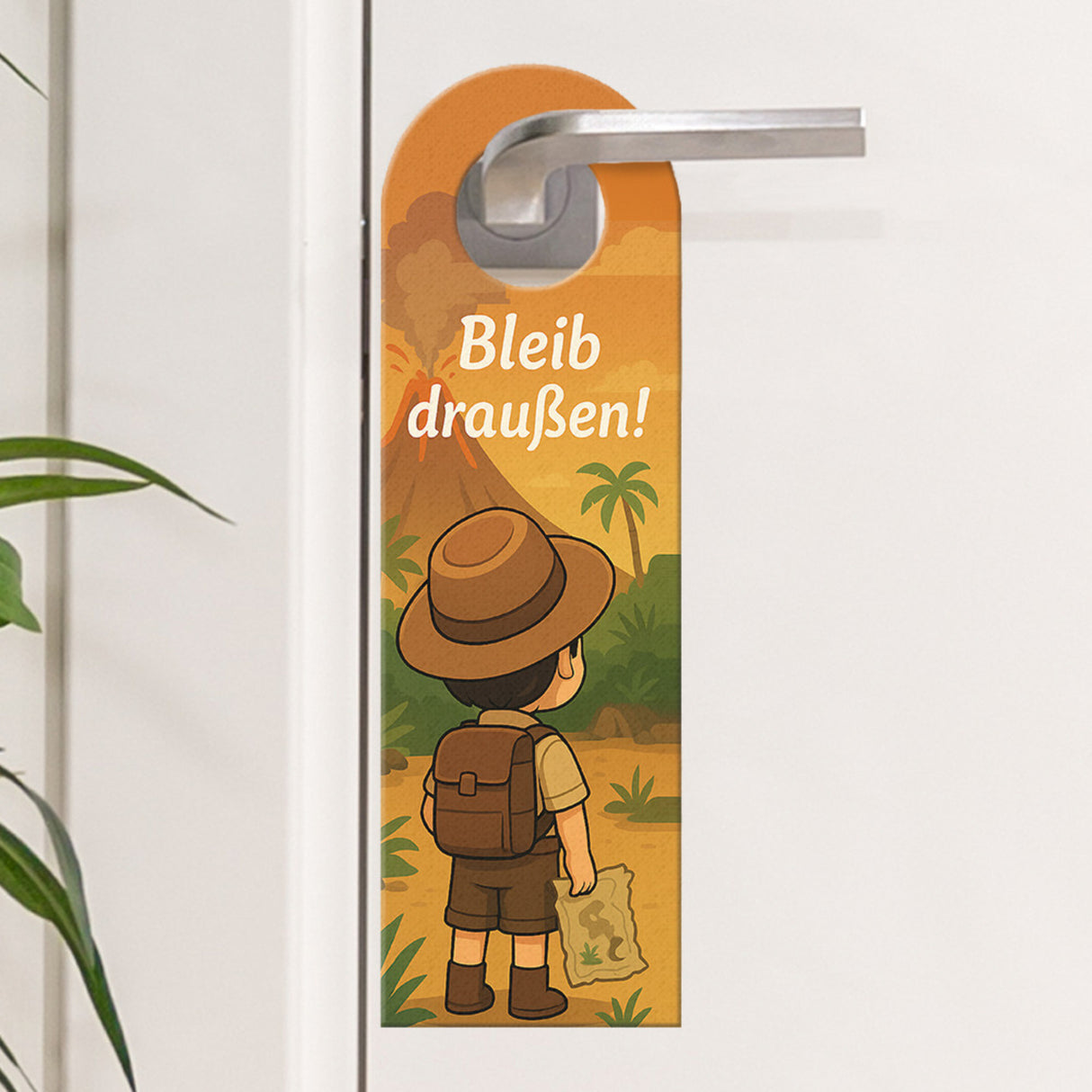 Abenteuer Entdecker Vulkan Dinosaurier Bleib draußen! Komm rein! Türhänger