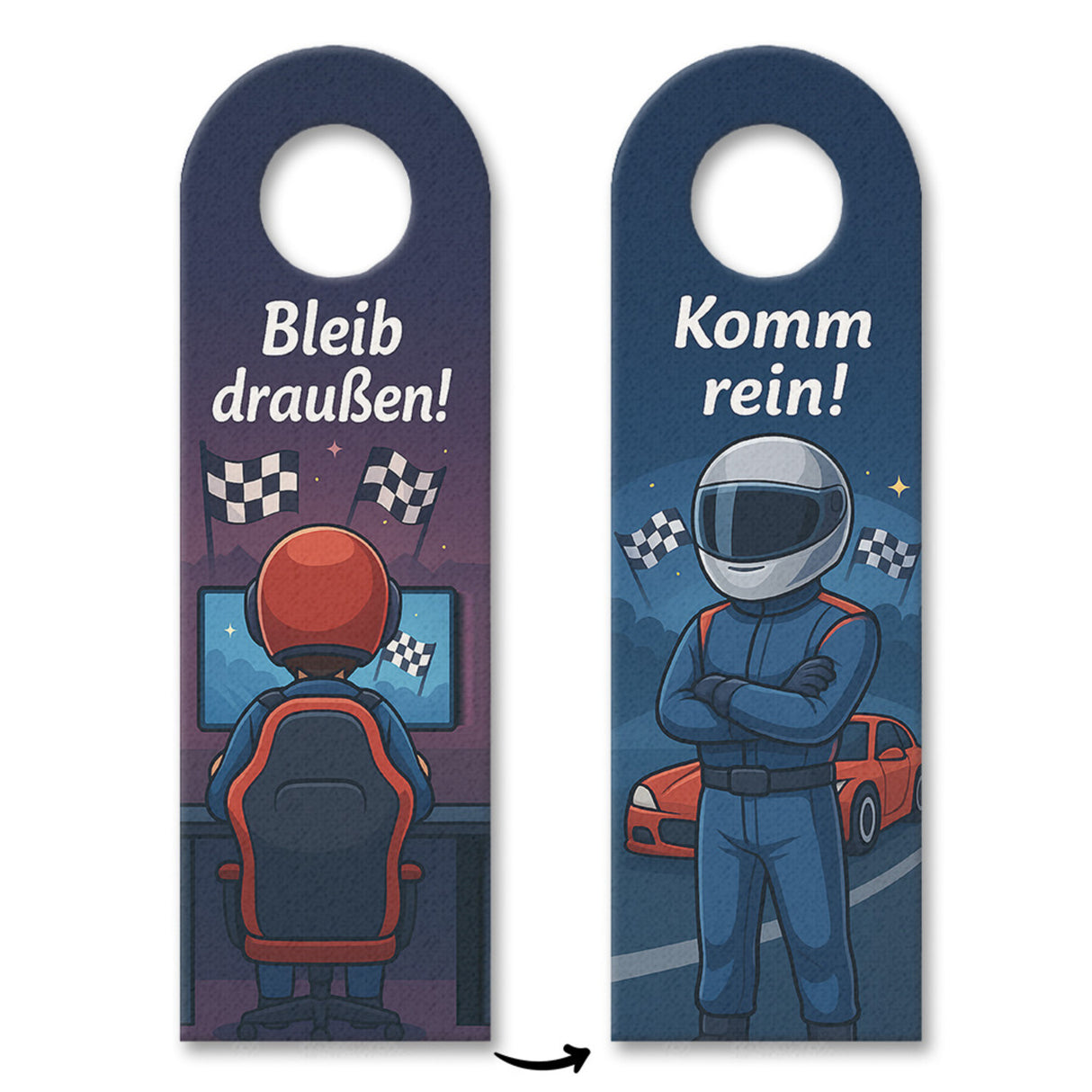 Rennen Gaming Bleib draußen! Komm rein! Türhänger