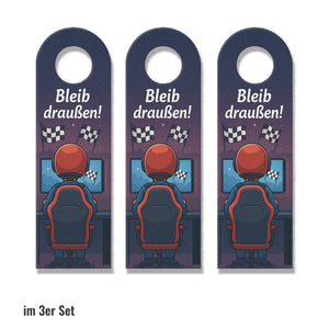 Rennen Gaming Bleib draußen! Komm rein! Türhänger