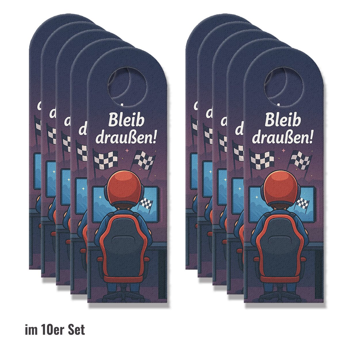 Rennen Gaming Bleib draußen! Komm rein! Türhänger