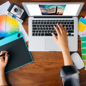 Berg mit Kreuz Schlüsselanhänger mit Spruch: Glaube kann Berge versetzen