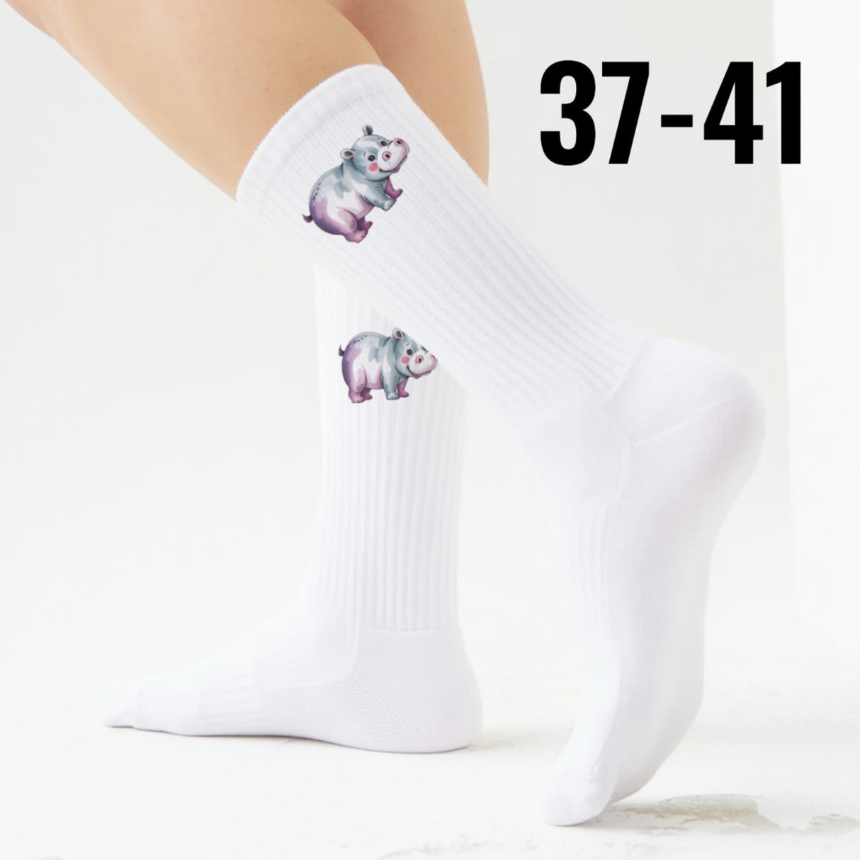 epicsocks Wilde Freunde Nilpferd Socken in 37-41 im Paar