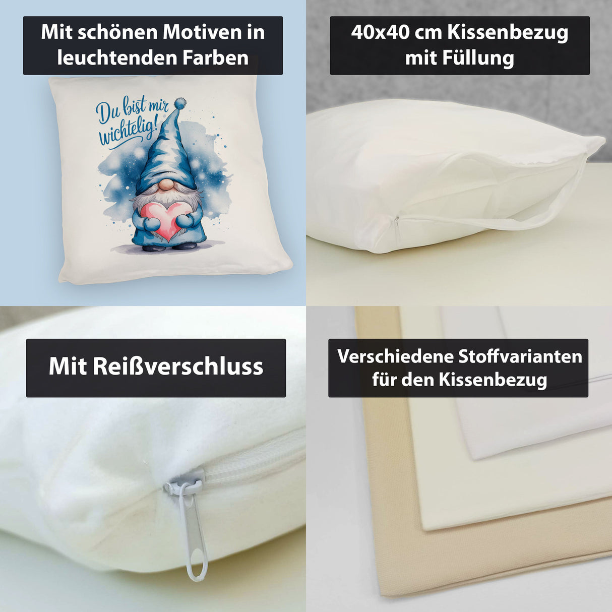 Du bist mir wichtelig! Wichtel Kissen