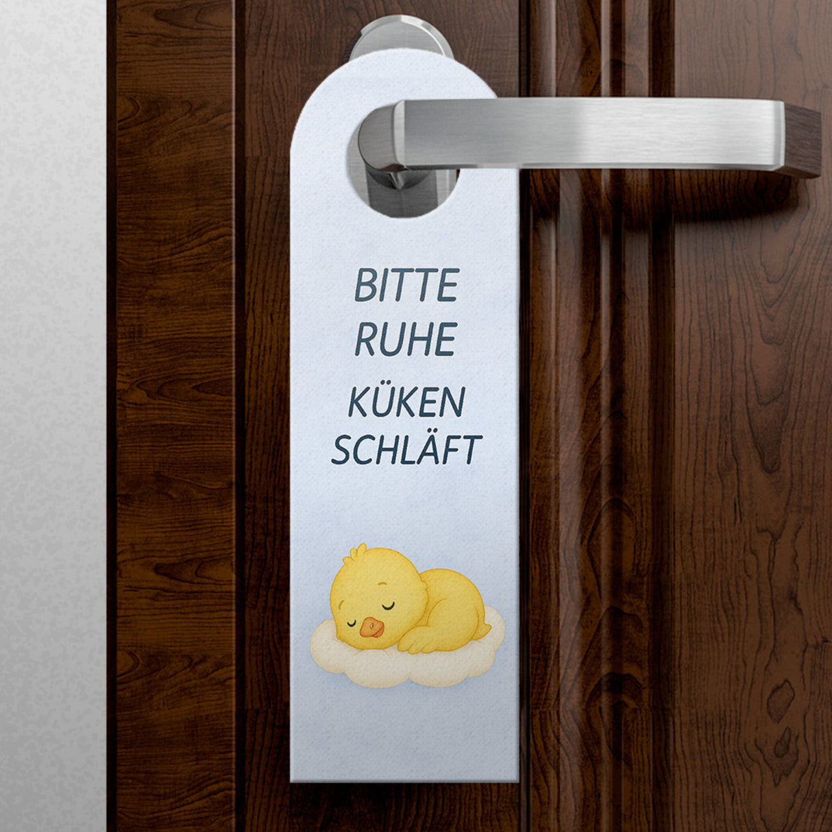 Küken Putz munter! Ruhe Küken schläft Türhänger fürs Kinderzimmer