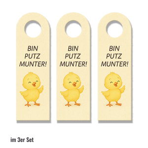 Küken Putz munter! Ruhe Küken schläft Türhänger fürs Kinderzimmer