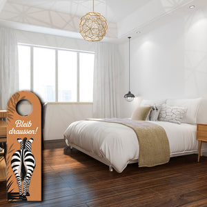 Bleib draußen! Komm rein! Zebras Türhänger