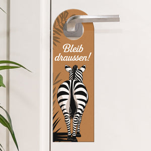 Bleib draußen! Komm rein! Zebras Türhänger