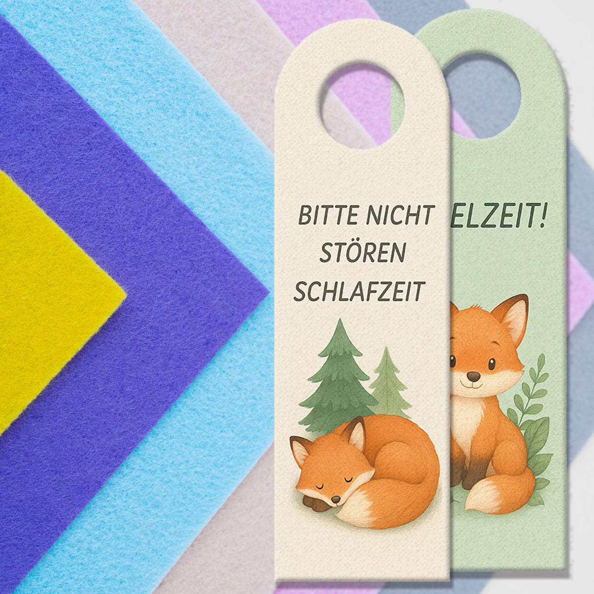 Fuchs Spielzeit bitte nicht stören Schlafzeit Türhänger fürs Kinderzimmer