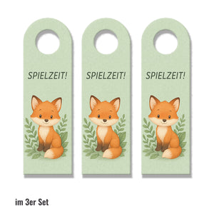 Fuchs Spielzeit bitte nicht stören Schlafzeit Türhänger fürs Kinderzimmer
