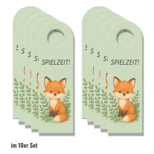 Fuchs Spielzeit bitte nicht stören Schlafzeit Türhänger fürs Kinderzimmer