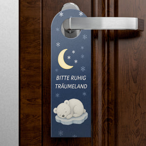 Eisbär Ich bin wach! Bitte ruhig Träumeland Türhänger fürs Kinderzimmer