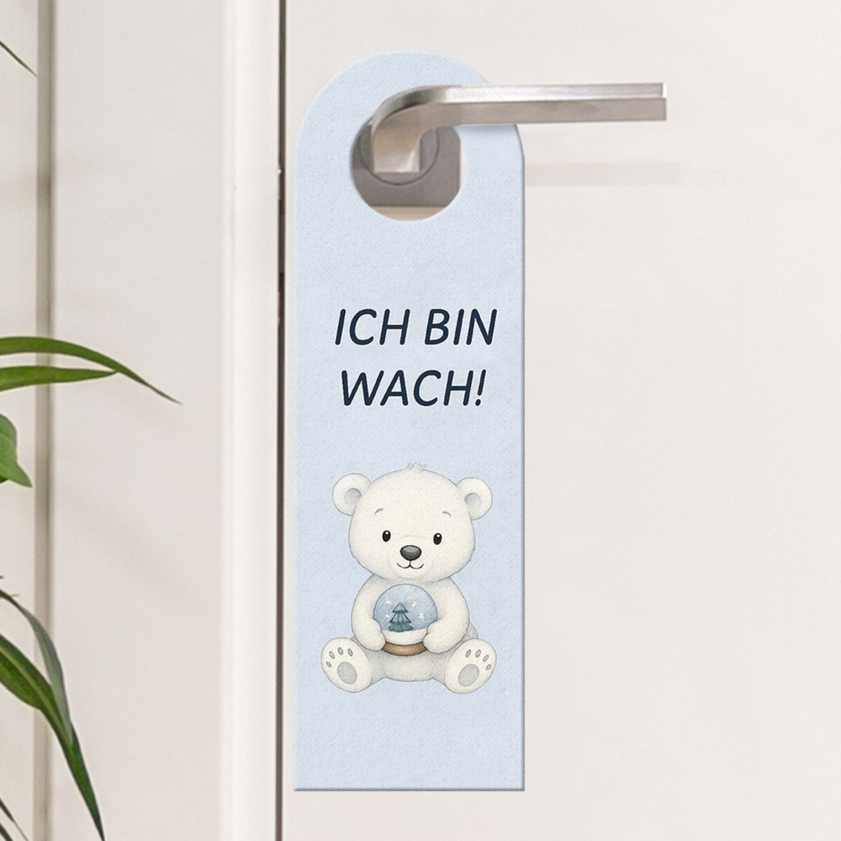 Eisbär Ich bin wach! Bitte ruhig Träumeland Türhänger fürs Kinderzimmer