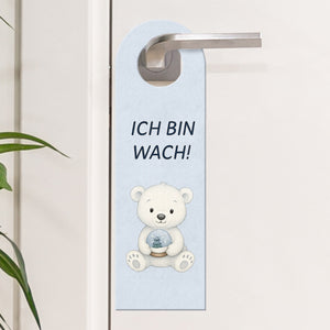 Eisbär Ich bin wach! Bitte ruhig Träumeland Türhänger fürs Kinderzimmer