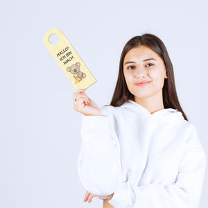 Koala Ich bin wach Bärchen träumt Türhänger fürs Kinderzimmer