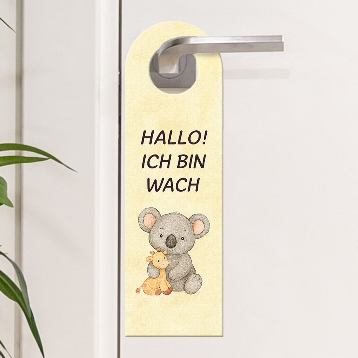 Koala Ich bin wach Bärchen träumt Türhänger fürs Kinderzimmer