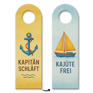 Nautisches Ankerdesign Kapitän schläft Kajüte frei Türhänger