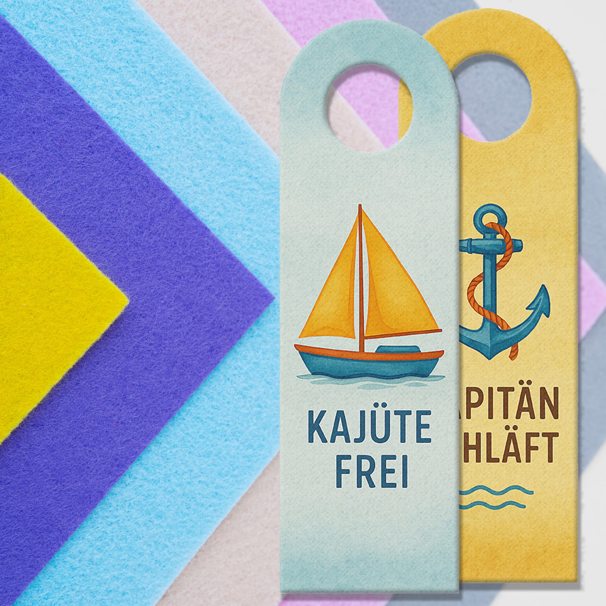 Nautisches Ankerdesign Kapitän schläft Kajüte frei Türhänger