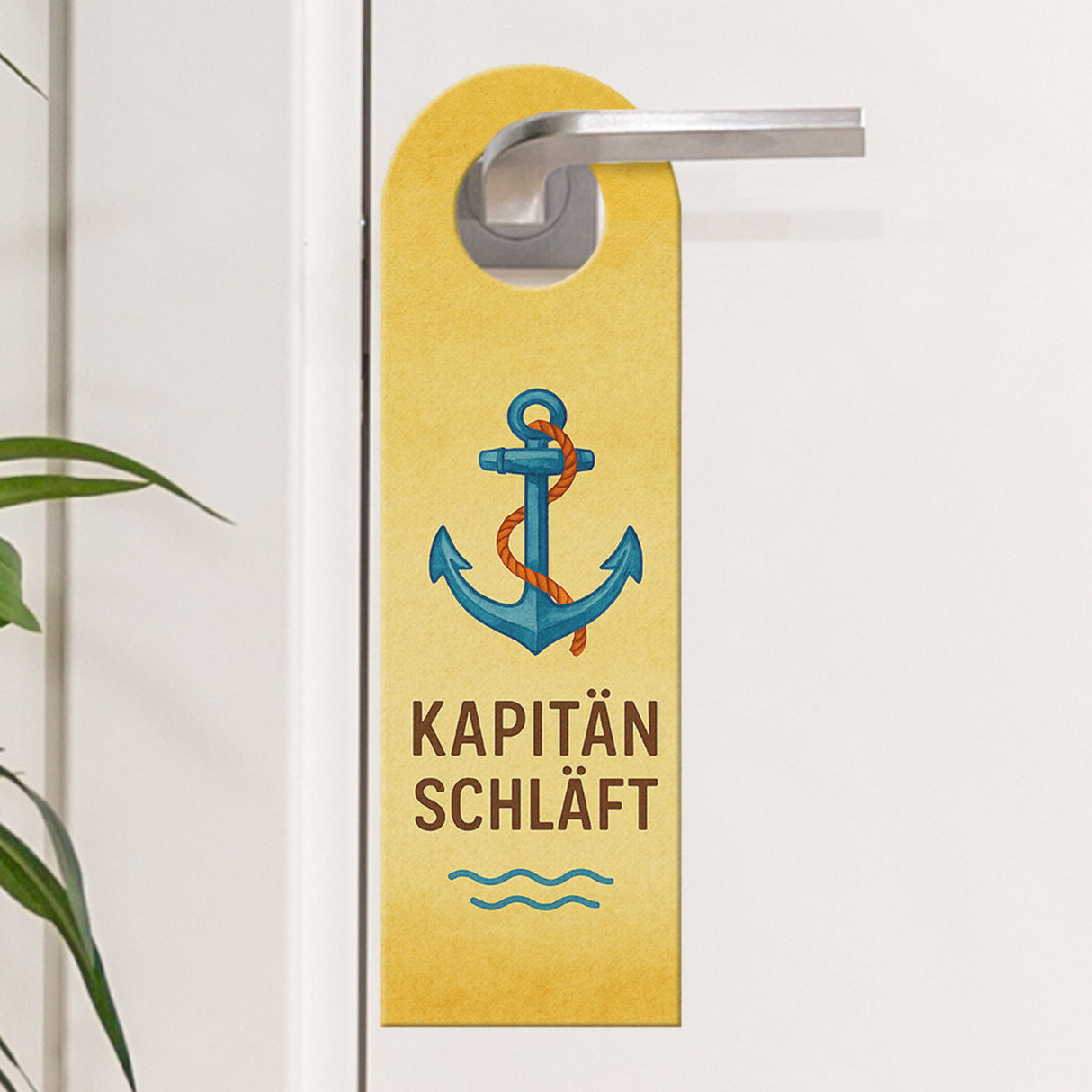 Nautisches Ankerdesign Kapitän schläft Kajüte frei Türhänger