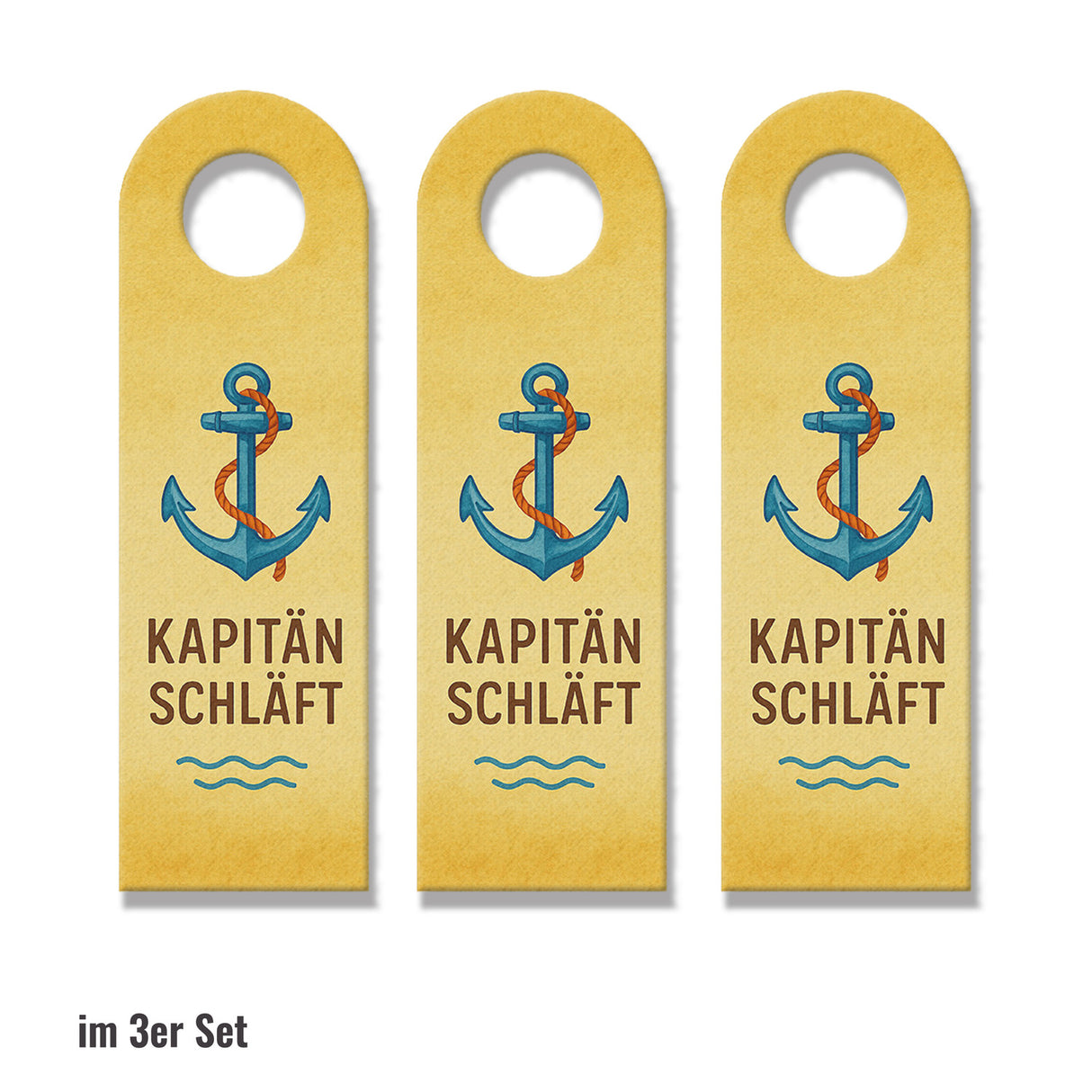 Nautisches Ankerdesign Kapitän schläft Kajüte frei Türhänger