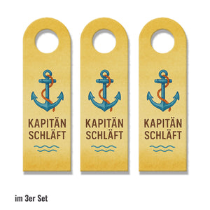 Nautisches Ankerdesign Kapitän schläft Kajüte frei Türhänger