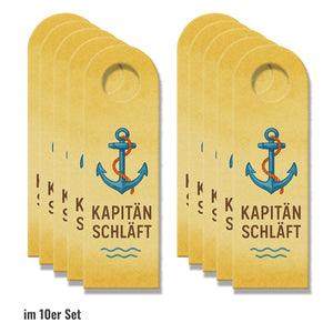 Nautisches Ankerdesign Kapitän schläft Kajüte frei Türhänger