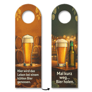 Mal kurz weg Bier holen Türhänger Vintage