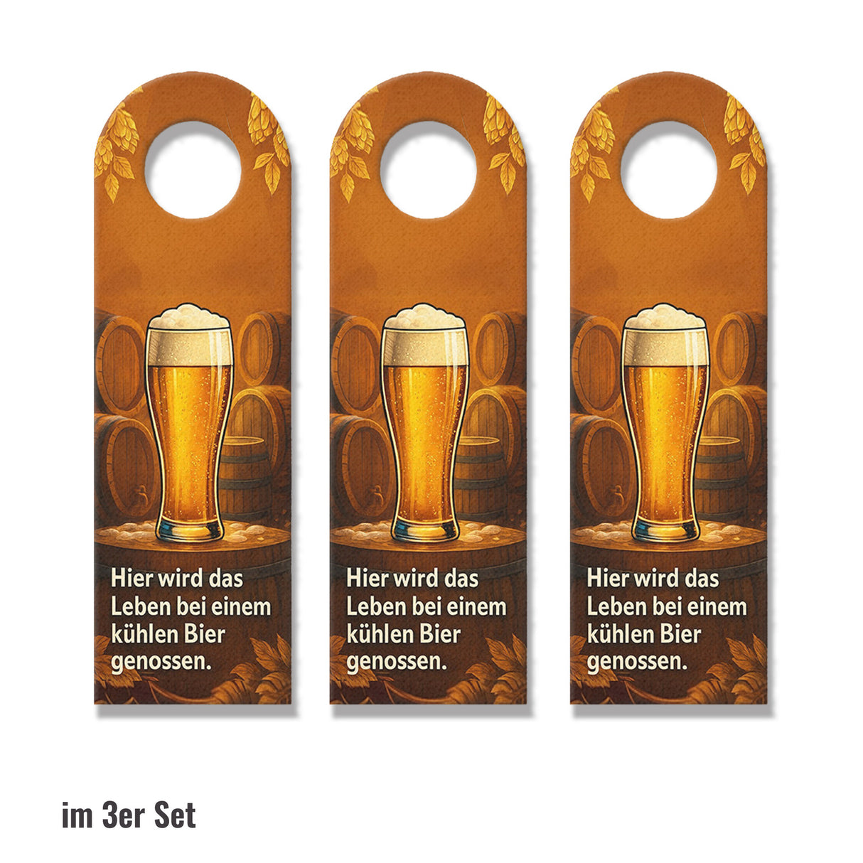 Mal kurz weg Bier holen Türhänger Vintage