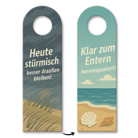 Heute stürmisch - besser draußen bleiben Türhänger Maritim