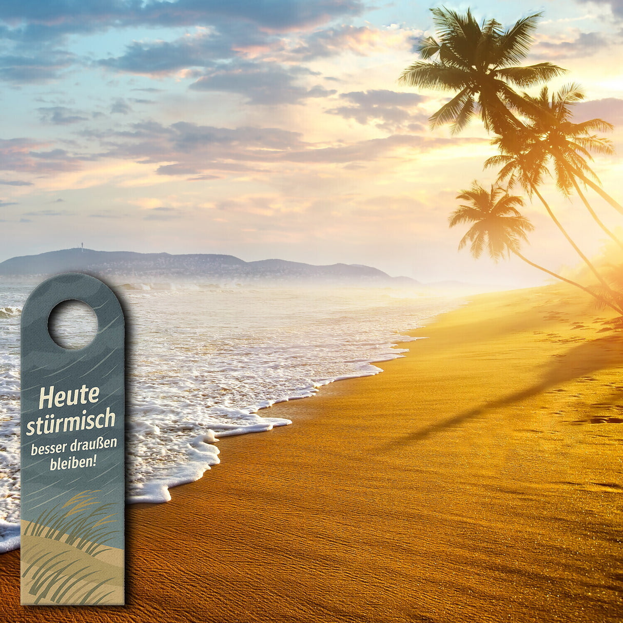 Heute stürmisch - besser draußen bleiben Türhänger Maritim