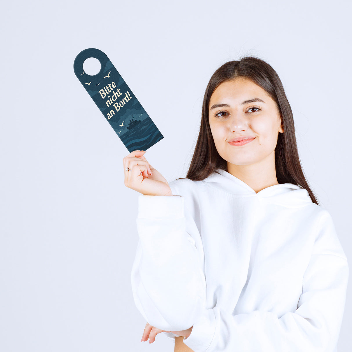 Bitte nicht an Bord Ahoi, komm rein! Leuchtturm Türhänger Maritim