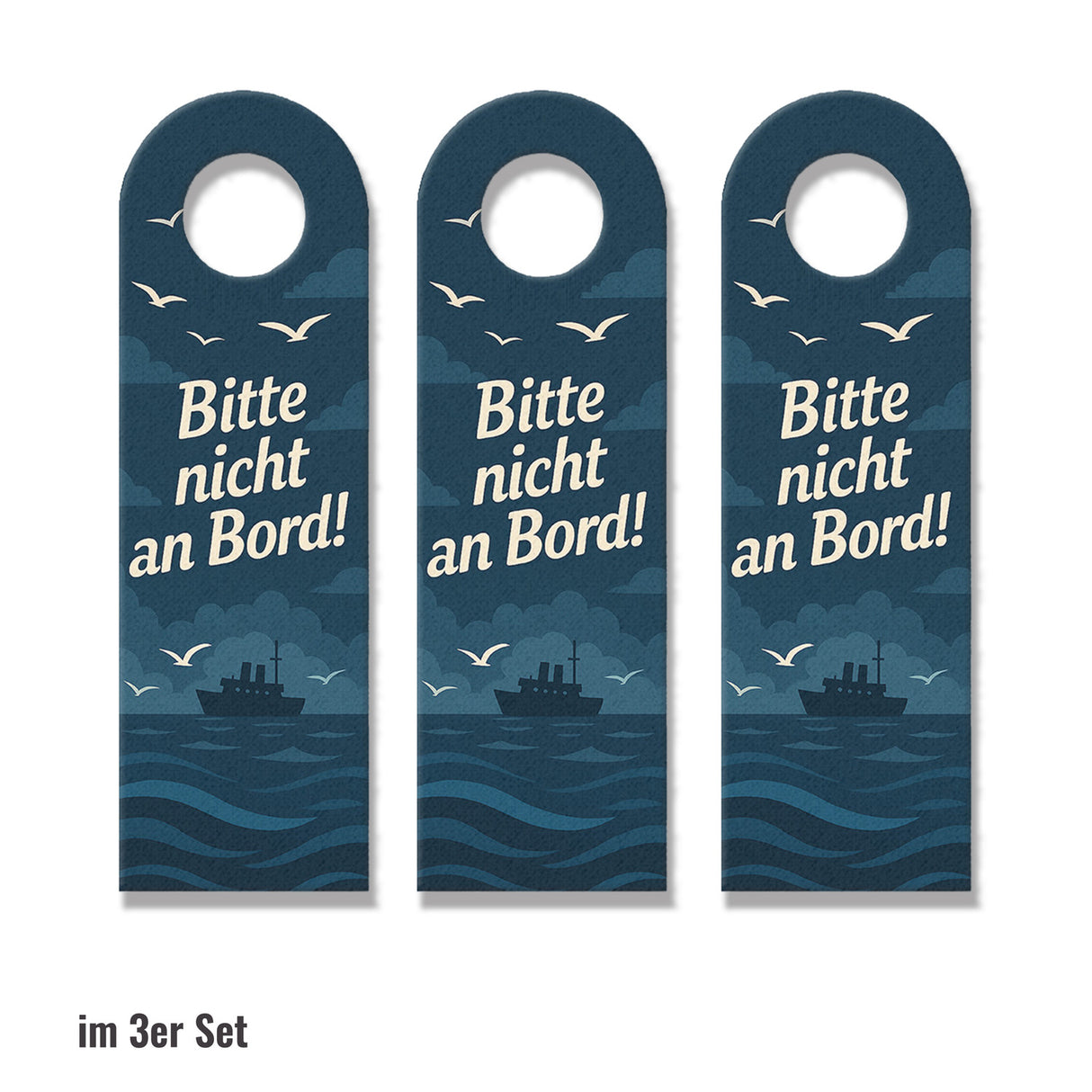 Bitte nicht an Bord Ahoi, komm rein! Leuchtturm Türhänger Maritim