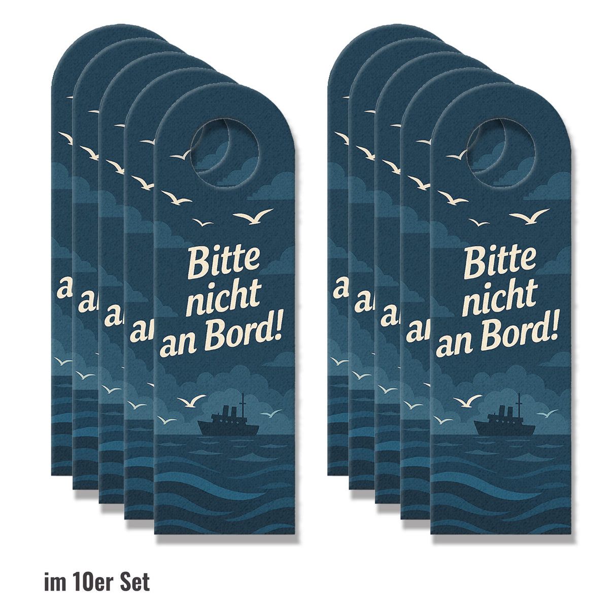 Bitte nicht an Bord Ahoi, komm rein! Leuchtturm Türhänger Maritim